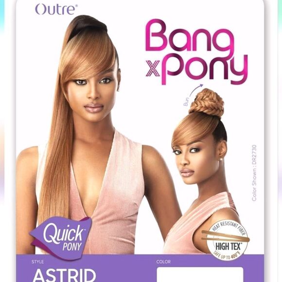 Beautiful bang and ponytail quick weave wig color 2T1/30 hair - Picture 2 of 10